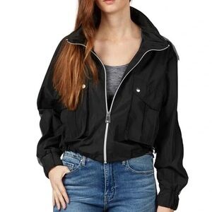 NVLT Black Packable Water Resistant Hooded Jacket